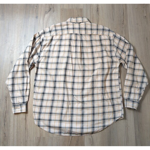 Vintage 90s Tommy Hilfiger Size XL Shirt Flannel Crest Plaid Cotton Button Down - Picture 5 of 8